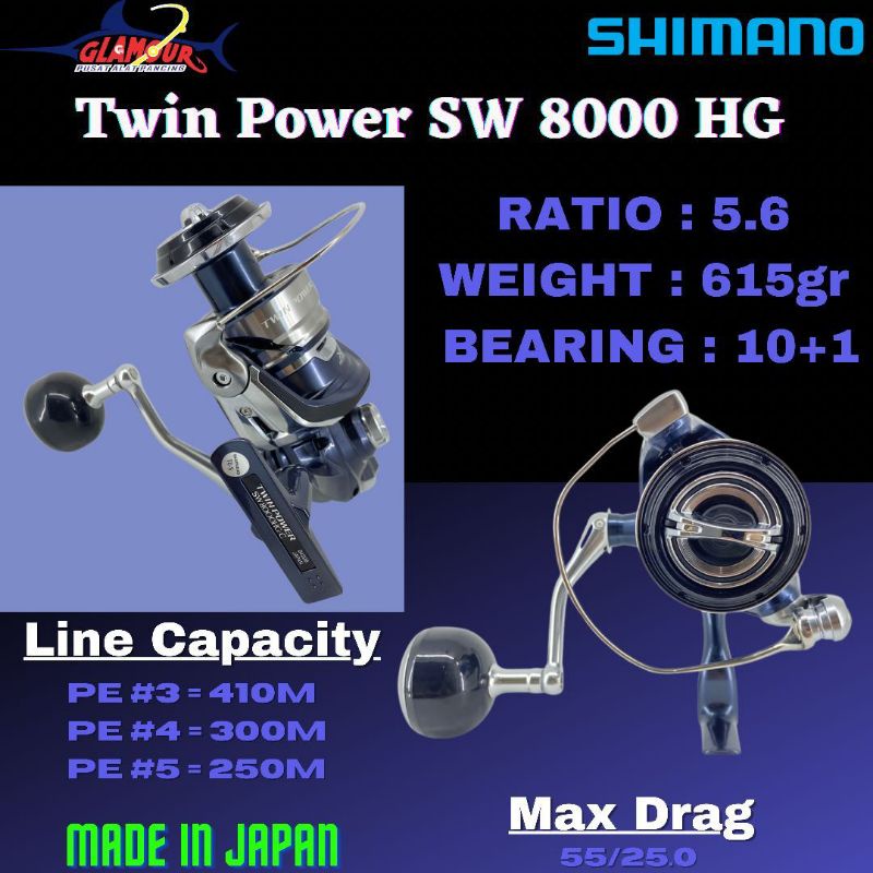 REEL SHIMANO TWIN POWER 8000 HG - PG