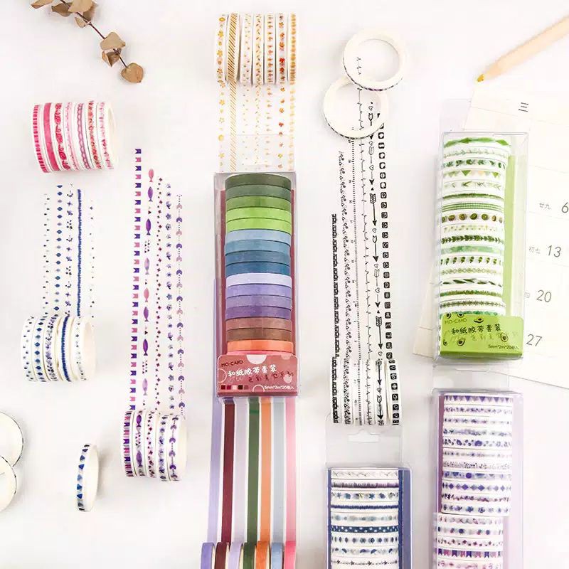 

[FREE GIFT] SELOTIP AESTHETIC / WASHI TAPE UNTUK DEKORASI SCRAPBOOK