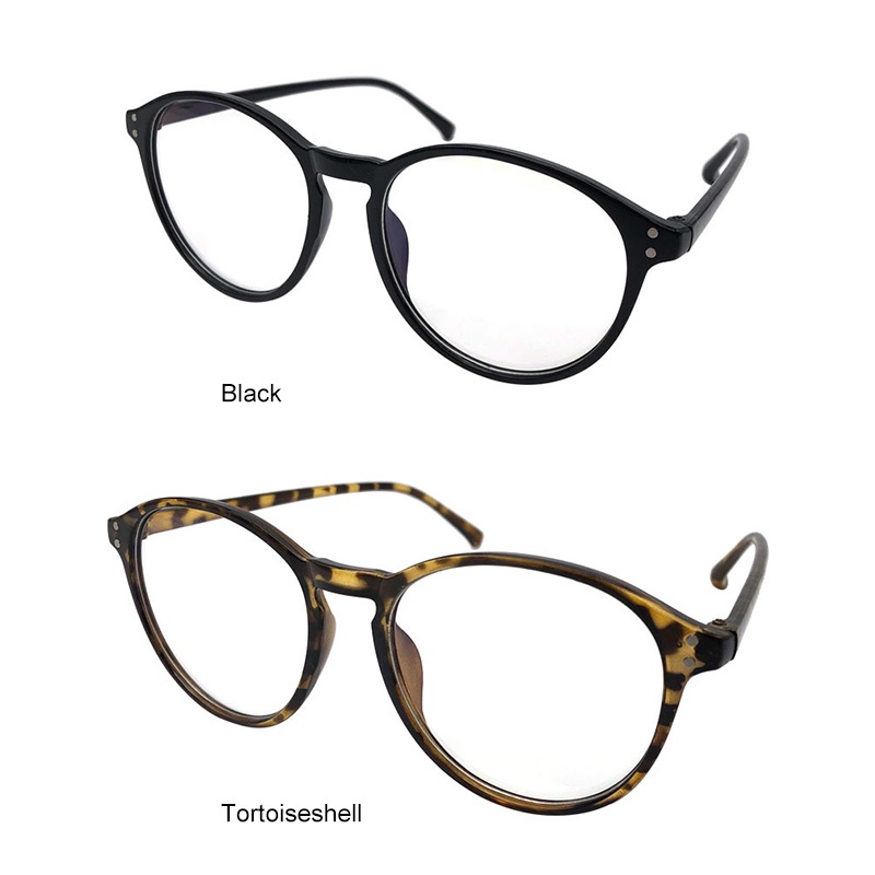 Kacamata Anti  Fashion Anti Cahaya Kaca mata Biru Bulat Pria Dan Wanita - SG