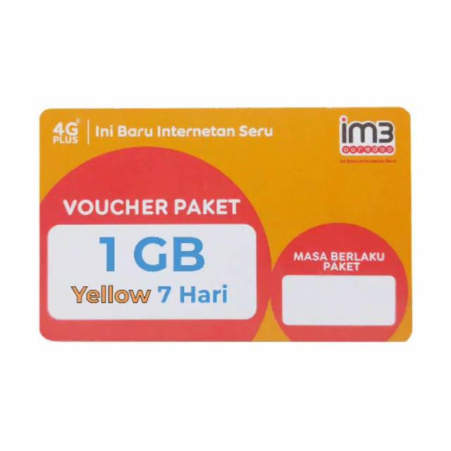 Voucher Indosat 1GB 7 Hari