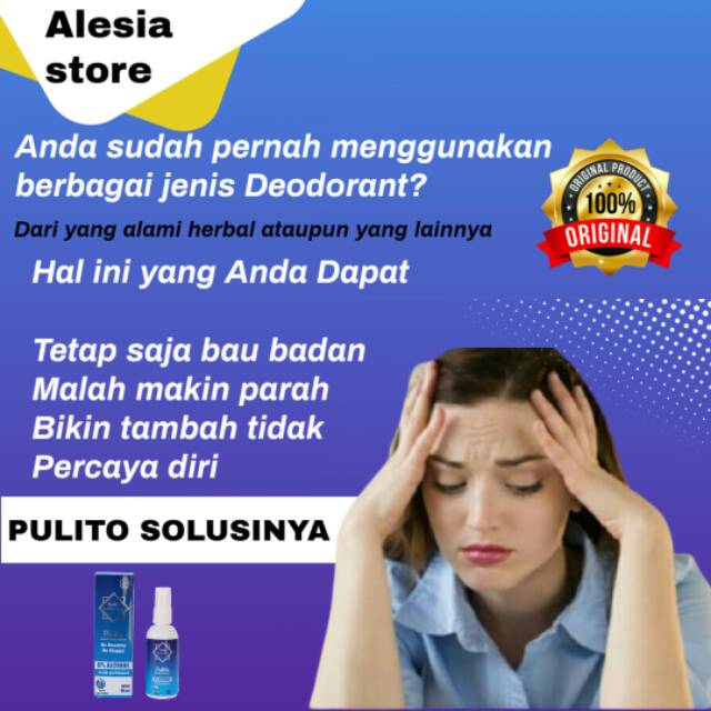 PULITO DEODORANT SPRAY PENGHILANG BAU BADAN KAKI  KETIAK  KERINGAT ASEM KETEK-1