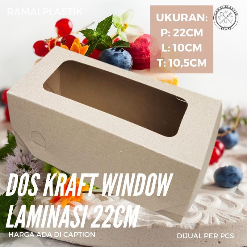 

Dus Kraft Laminasi Window uk 22x10 Model Tinggi