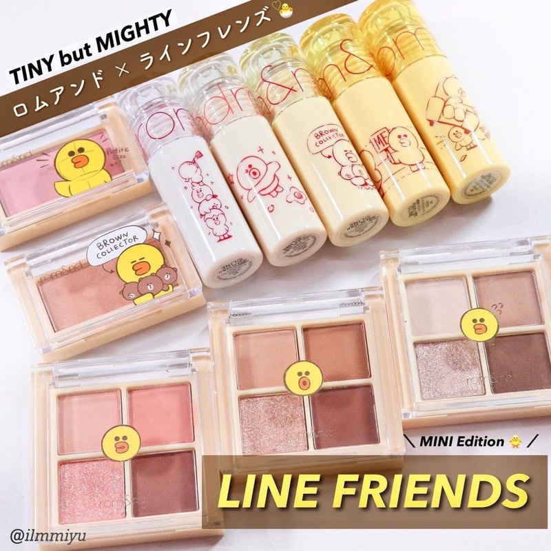 Romand x Line Friends Tiny but Mighty Juicy Lasting Tint and Better Than Eyes Mini