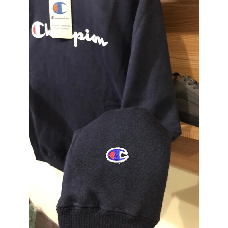 100% ORIGINAL CMT CREWNECK CHAMPION SCRIPT LOGO NAVY