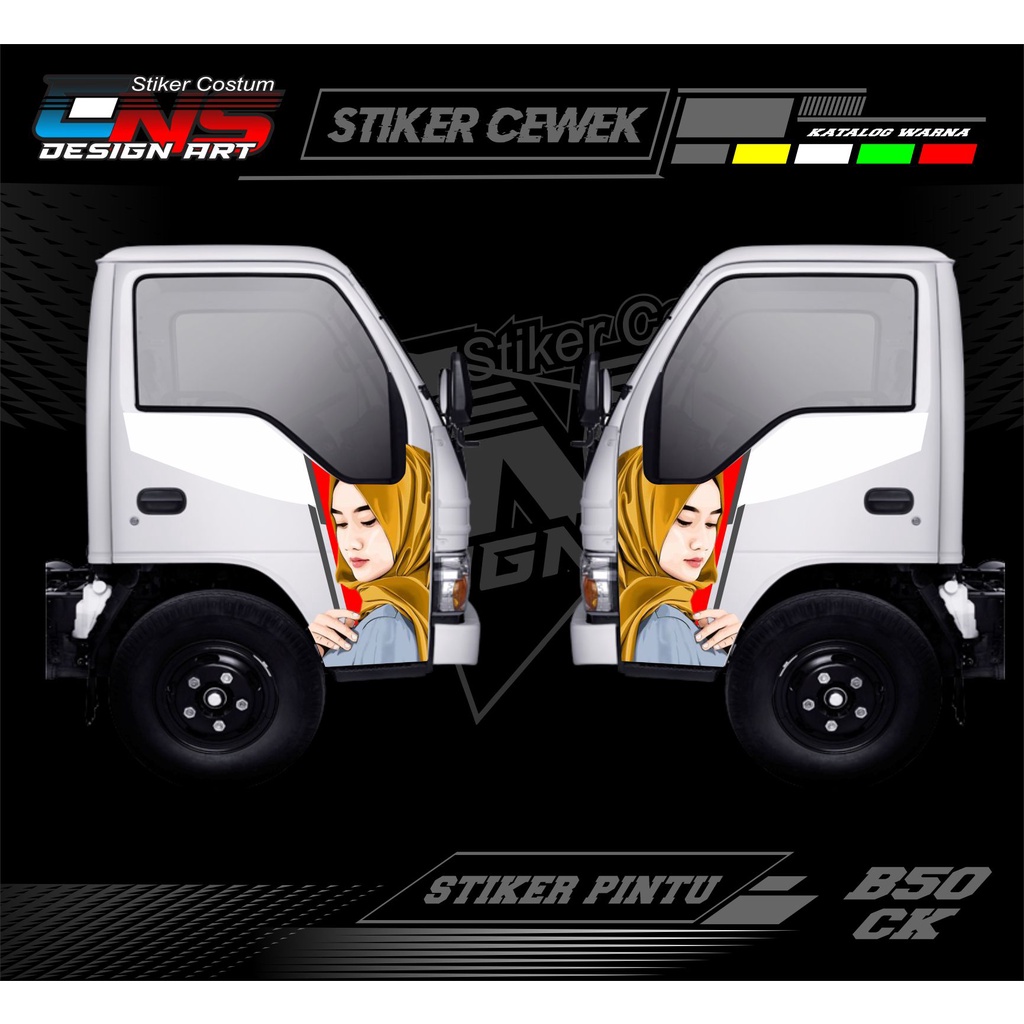 stiker pintu kabin elf/truk/canter stiker variasi pintu mobil elf/ truk/canter stiker pintu pickup s