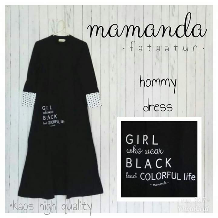 GAMIS REMAJA MAMANDA FATAATUN BLUSH FLO, BLACK