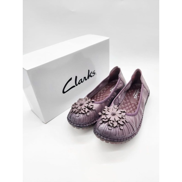 Clarks Wanita Flower Flat shoes RG-879 Clarks Original