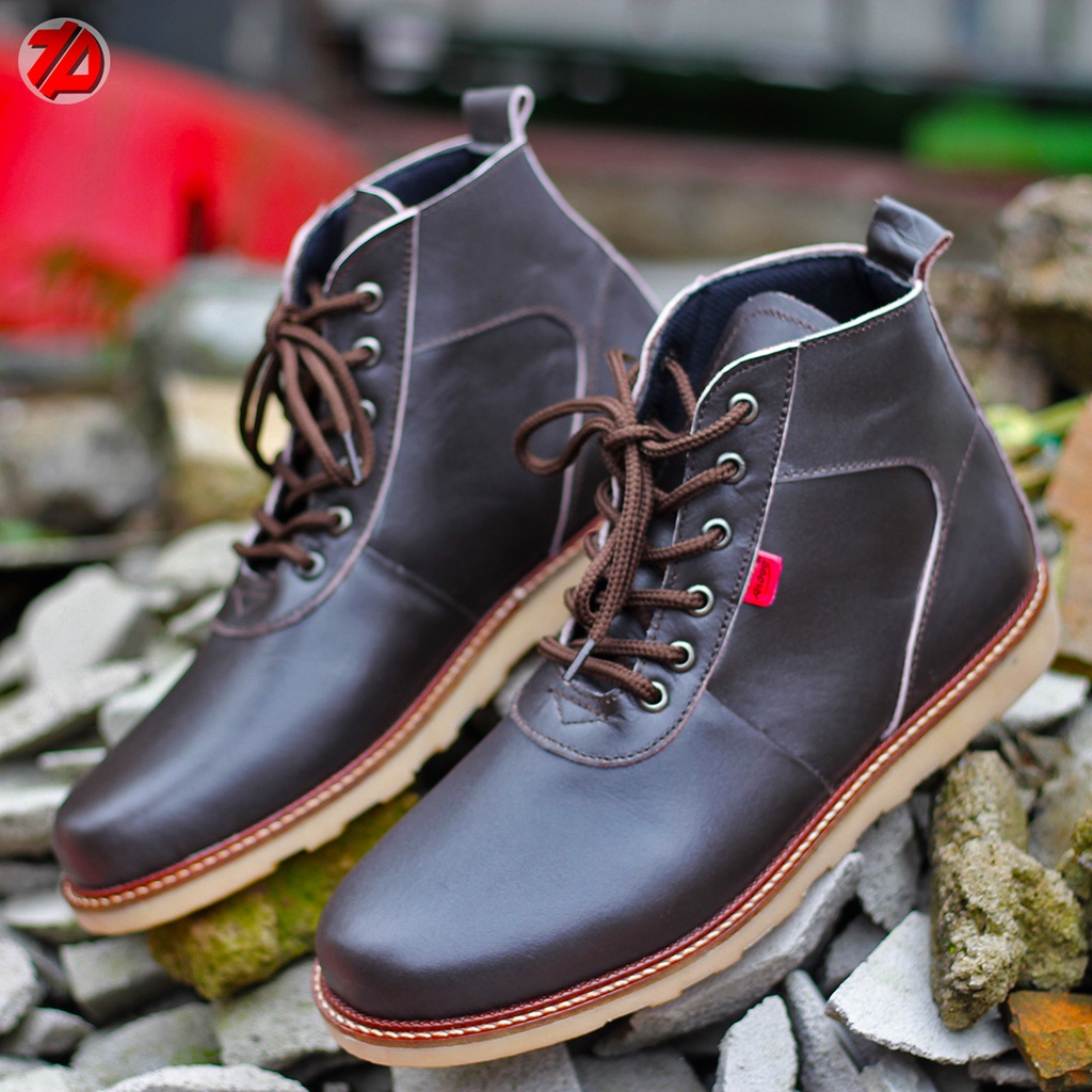 SEPATU BRODO ARBOO COKLAT SEMI FORMAL PRIA BOOTS KARET CASUAL terlaris
