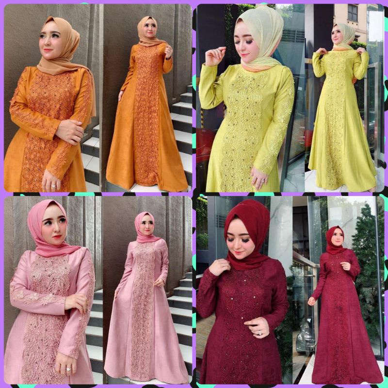 Gamis wanita  terbaru 2022 remaja kekinian murah kekinian original dress muslimah mewah lebaran ori 