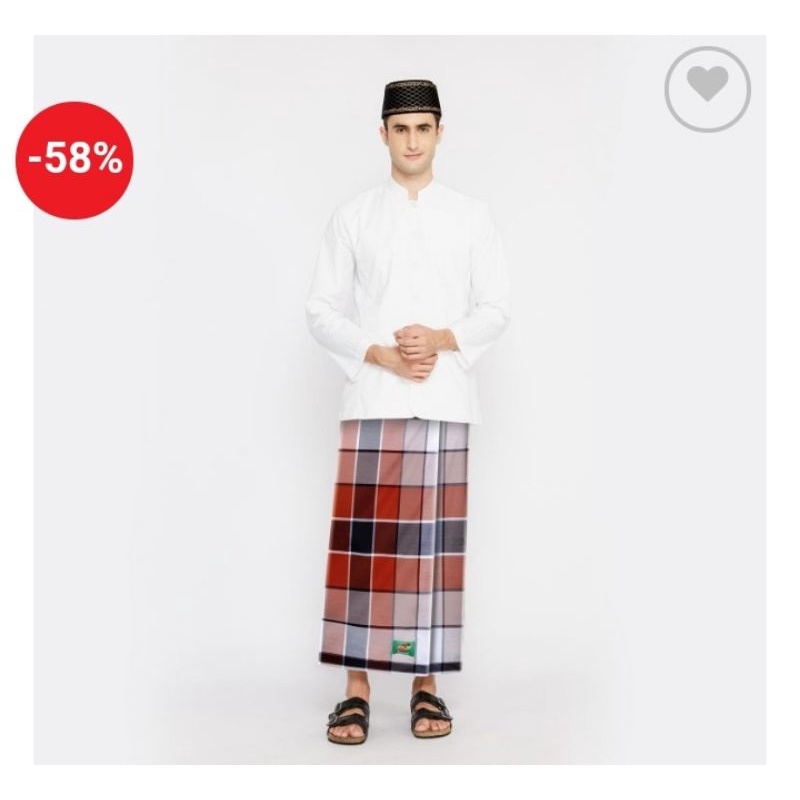 Sarung Atlas favorit Simalungun coklat cream