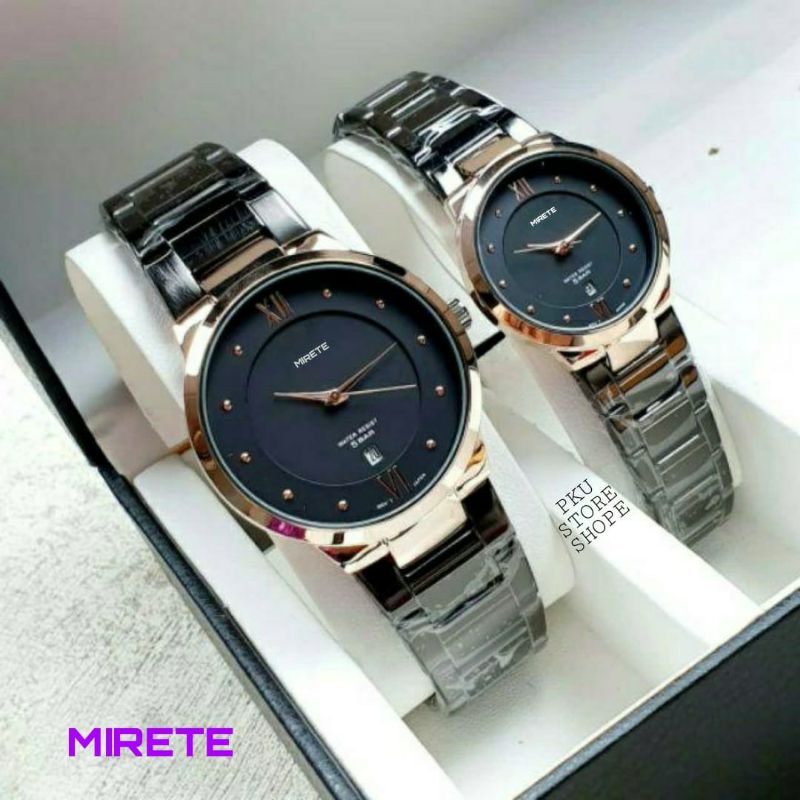 JAM COUPLE FITUR TANGGAL TAHAN AIR JAM TANGAN PRIA DAN WANITA TERBARU AB RANTAI STAENLES STEL MODEL SPORTY DIAMETER 4mm_2,8mm Bisa Beli Satuan