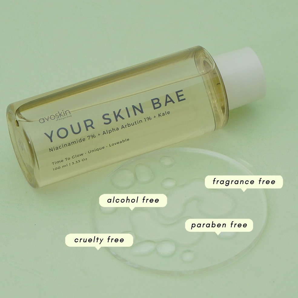 AVOSKIN YOUR SKIN BAE NIACINAMIDE 7% + ALPHA ARBUTIN 1% + KALE 100ML (Hijau)