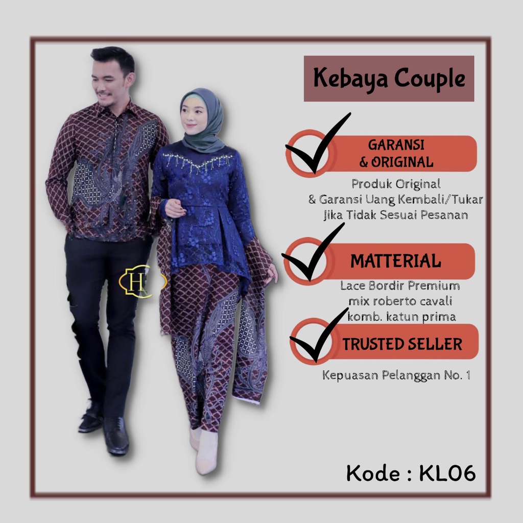 Batik Couple Modern Pakaian Pria Wanita Cocok Untuk Pesta Tunangan Dan Bridesmaid Atau Baju Lamaran Couple Kebaya Brukat Terlaris