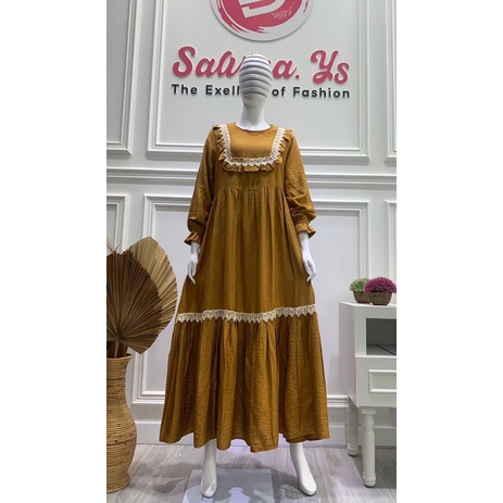 GAMIS SALVINA YS COTTON CRINGKEL KRINGKEL RENDA ORIGINAL 100000%