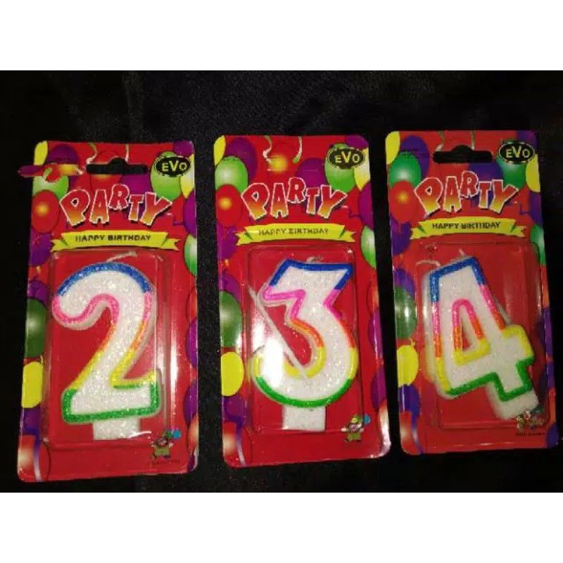 LILIN ULANG TAHUN PELANGI GLITTER