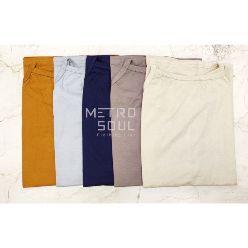 Tanktop Basic Polos Jumbo Bigsize - Standard Tali Kecil Stretch/Bisa Melar - Spandex Rayon PREMIUM-2