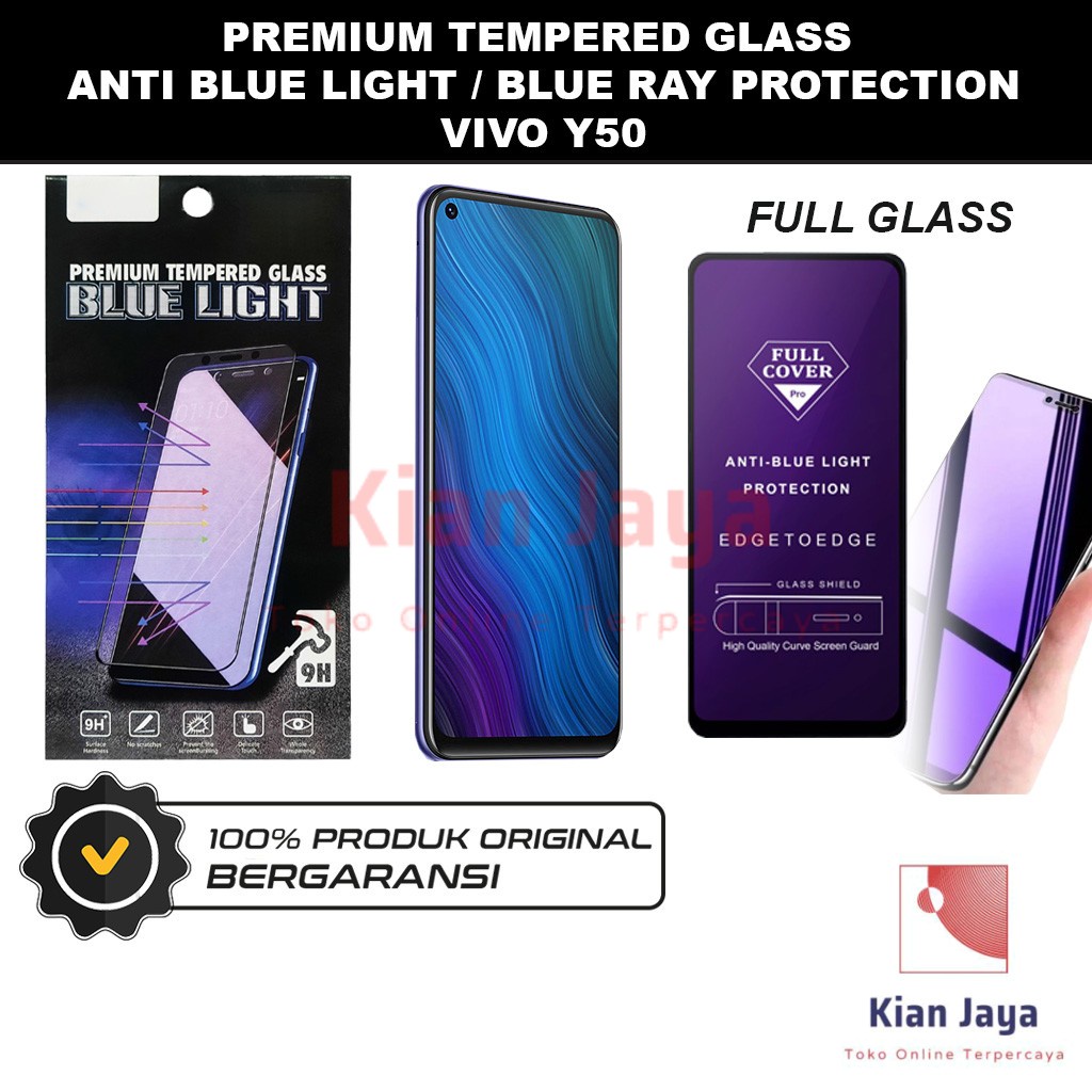 Tempered Glass Vivo Y50 Anti Blue Light Hp Temper Anti Gores