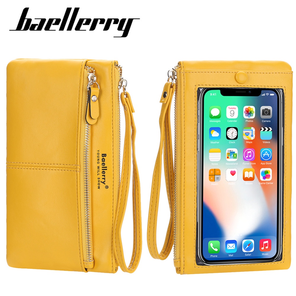 DOMPET PANJANG WANITA IMPORT MUAT HP KULIT PREMIUM BAELLERRY TALI PENDEK ORIGINAL VIRIDIS BESAR SLOT UANG KARTU KOIN FASHION KOREA REMAJA KEKINIAN BRANDED BATAM MURAH CEWEK