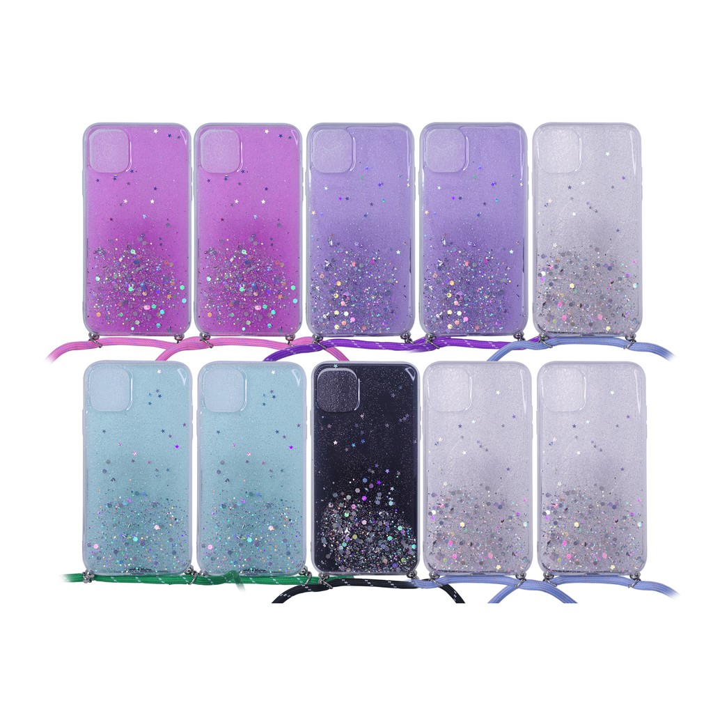 Apple Iphone 12 Mini 5.4 | 12 Pro 6.1 CaseSeller  Case Clear Glitter Plus Tali Silicone Softcase Jelly Motif