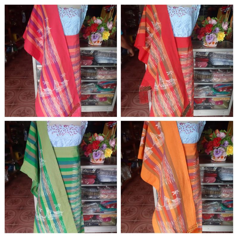 SONGKET SIBOLANG ANEKA WARNA TENUN MESIN SIANTAR