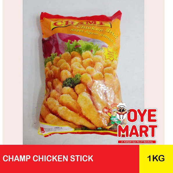 CHAMP CHICKEN STICK 1000GR/NAGET AYAM BENTUK STIK