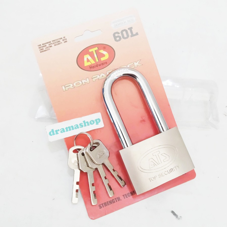 Gembok besi ATS 60mm Panjang Iron Padlock 60 mm L