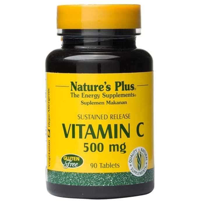 Vitamin C 500mg Vitamin-C 500 mg 500-mg Natures Nature's Plus 90 tab