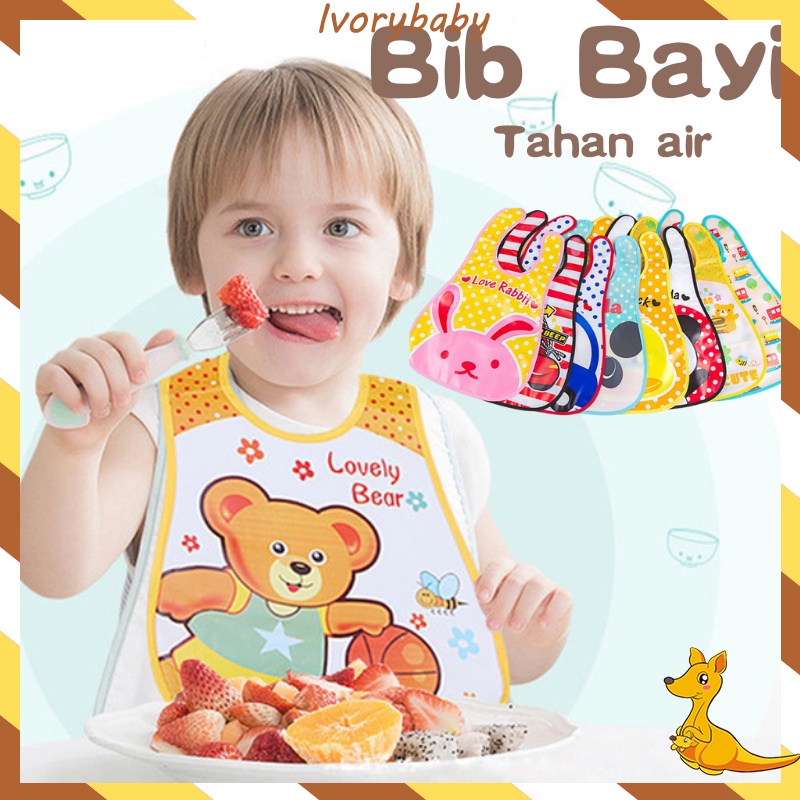 Ivorybaby Celemek bayi bibs slaber bayi EVA