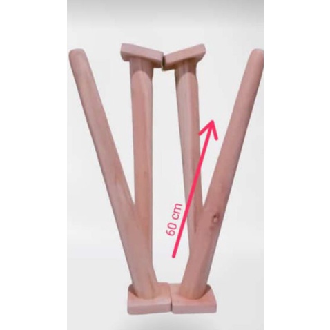 kaki meja kayu bulat minimalis