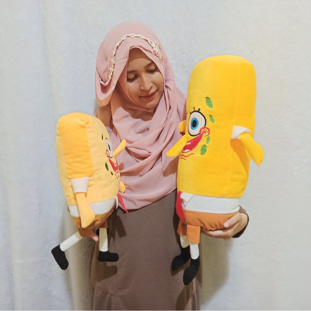 Boneka SPONGEBOB SEPASANG M  bantal dan guling