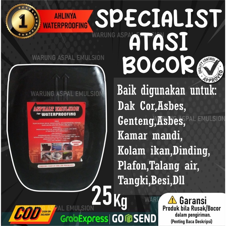 ASPAL CAIR/ WATERPROOFING /ANTI BOCOR /ANTI KARAT/ANTI REMBES 25KG