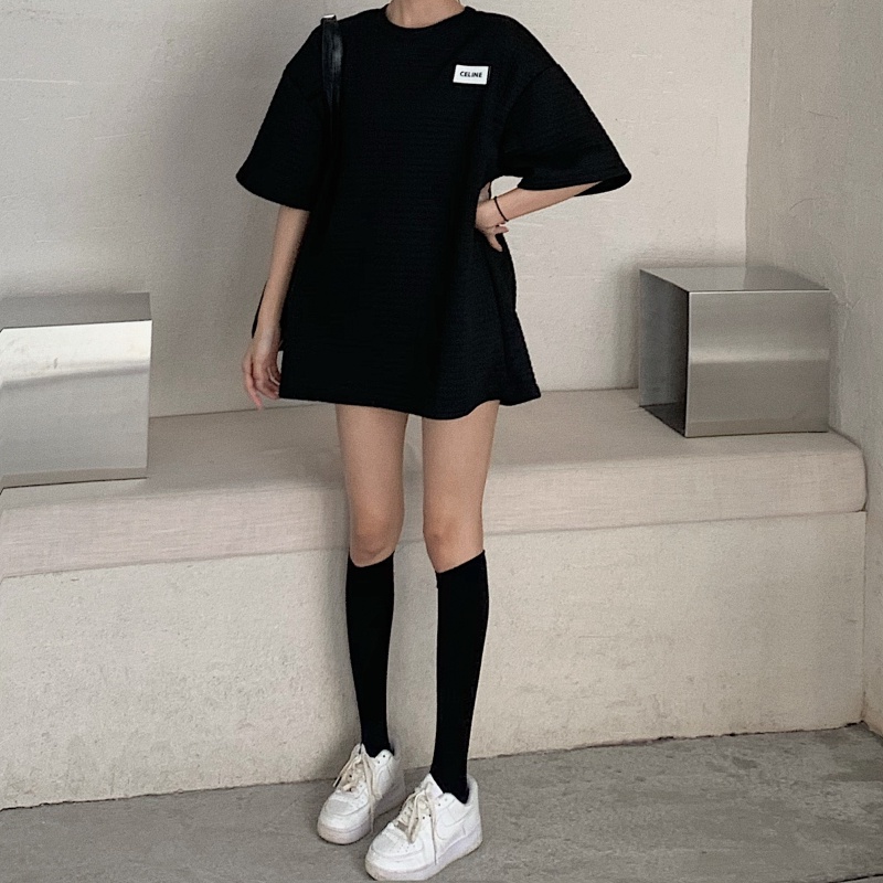 Kaos Putih Lengan Pendek Wanita Oversize Korean Style T-shirt Atasan