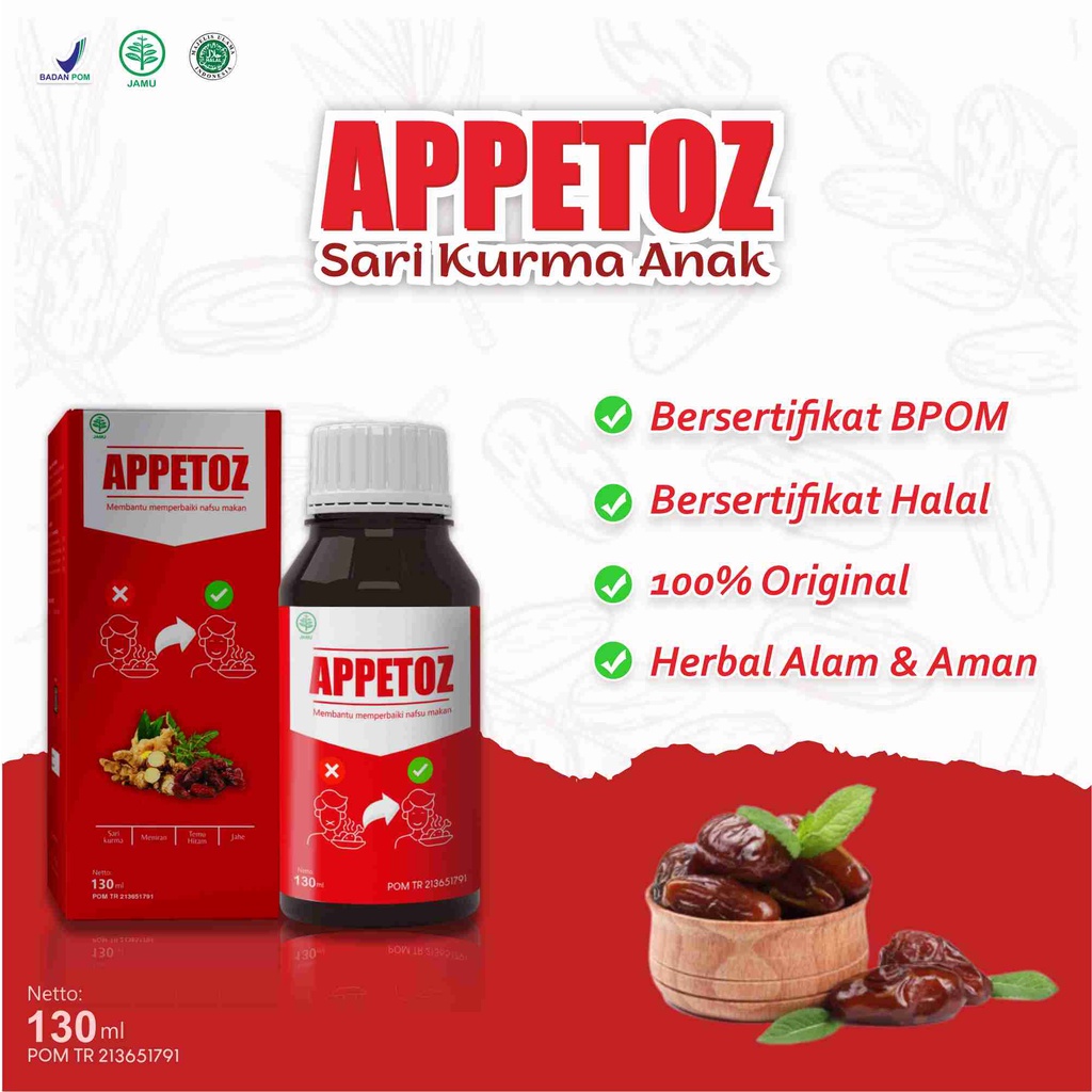 Appetoz Sari Kurma - Paket Isi 4 Botol