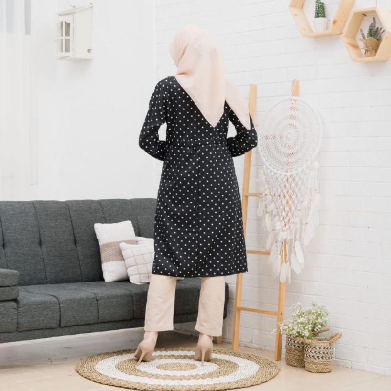 TUNIK POLKADOT / tunik murah / tunik kekinian / tunik terbaru 2021 / tunik terlaris busui friendly