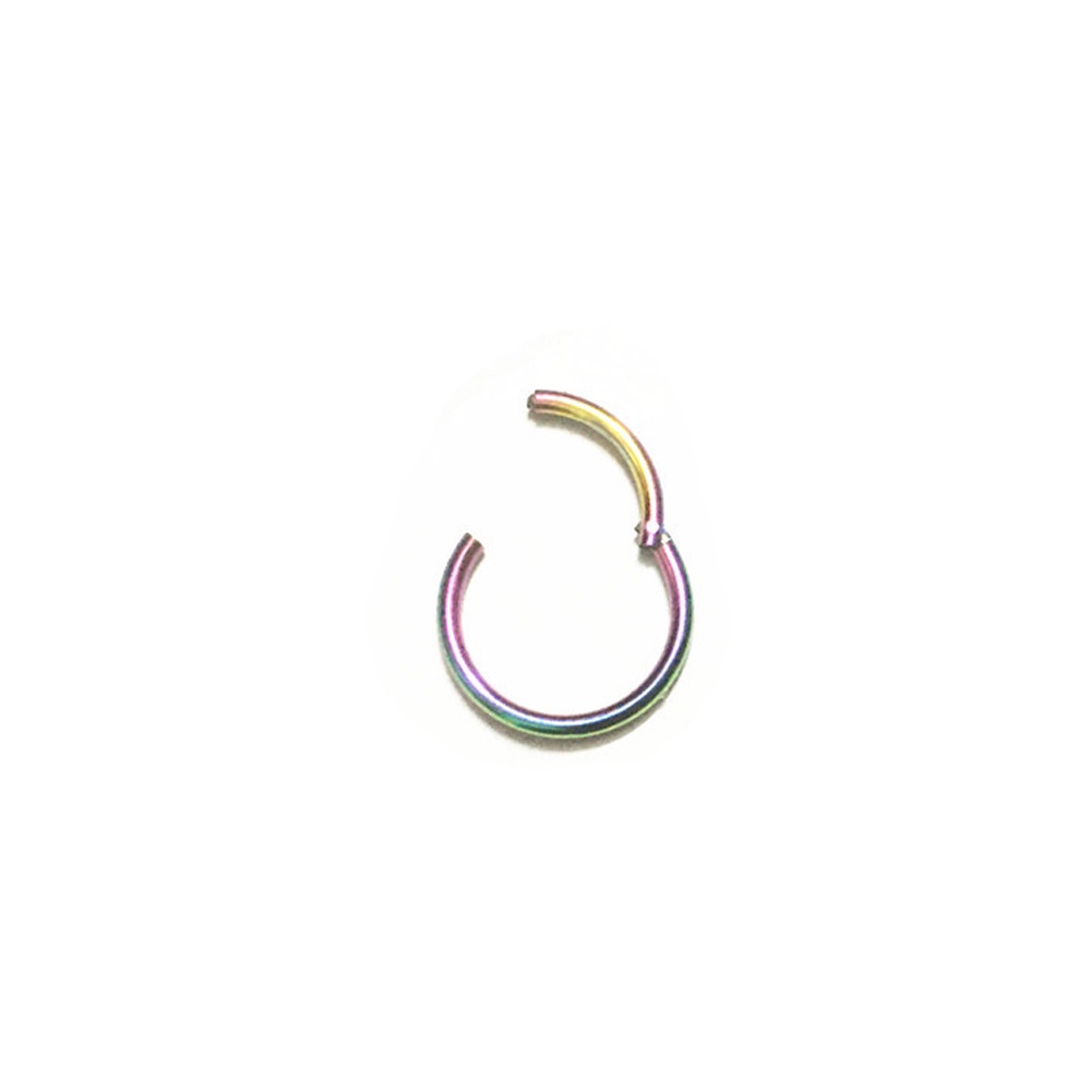 1pc Cincin Hoop Septum Tindik Palsu Bentuk U Bahan Stainless Steel Warna Campur Untuk Hidung