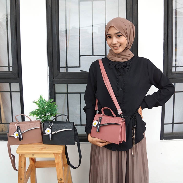 Luna Aura Tas Selempang Wanita Mini Kotak Bordil MX 2438  Tas Selempang Wanita Kekinian  Tas wanita ootd