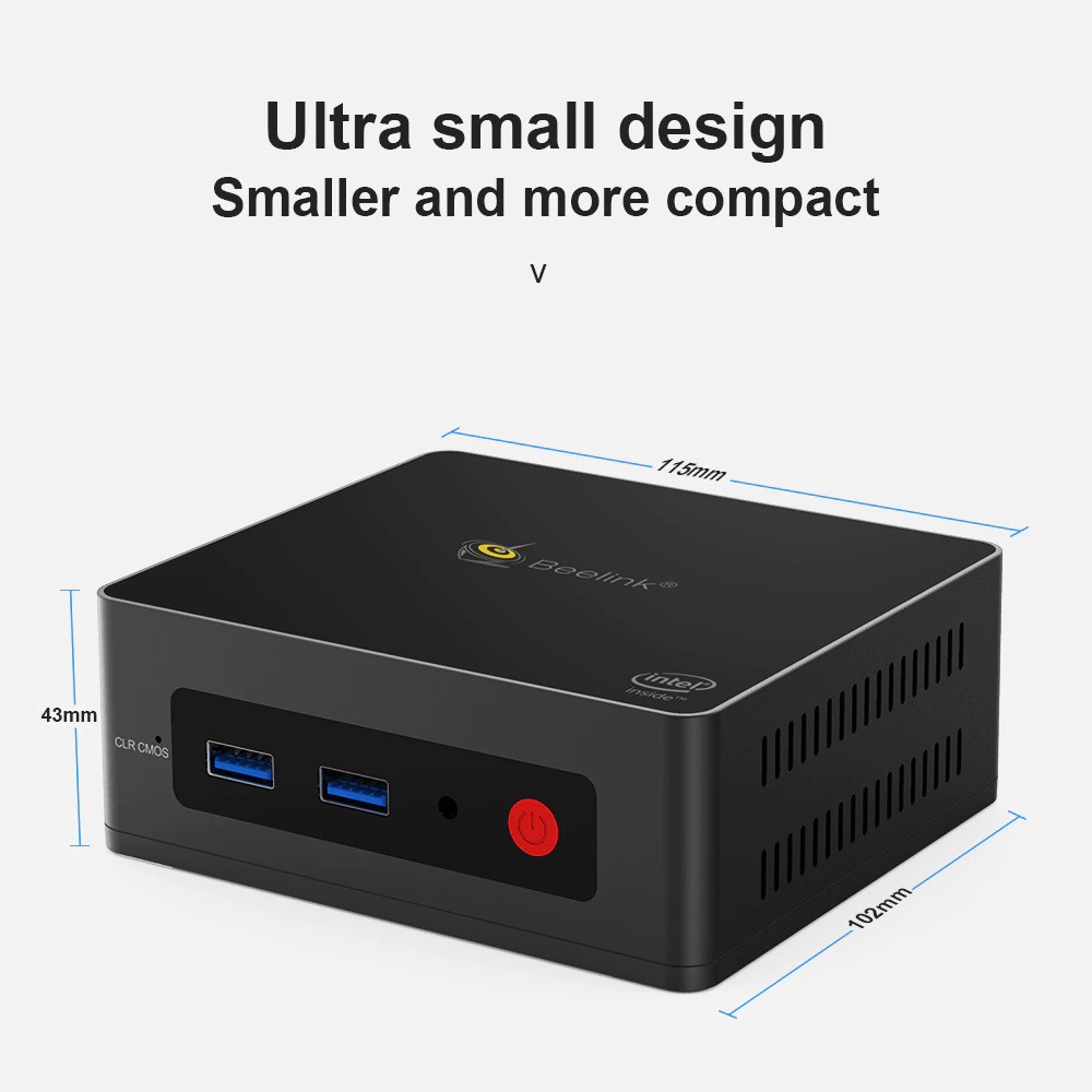 BEELINK GK Mini PC - RAM DDR4 8GB SSD 128GB - Intel J4125 Windows 10