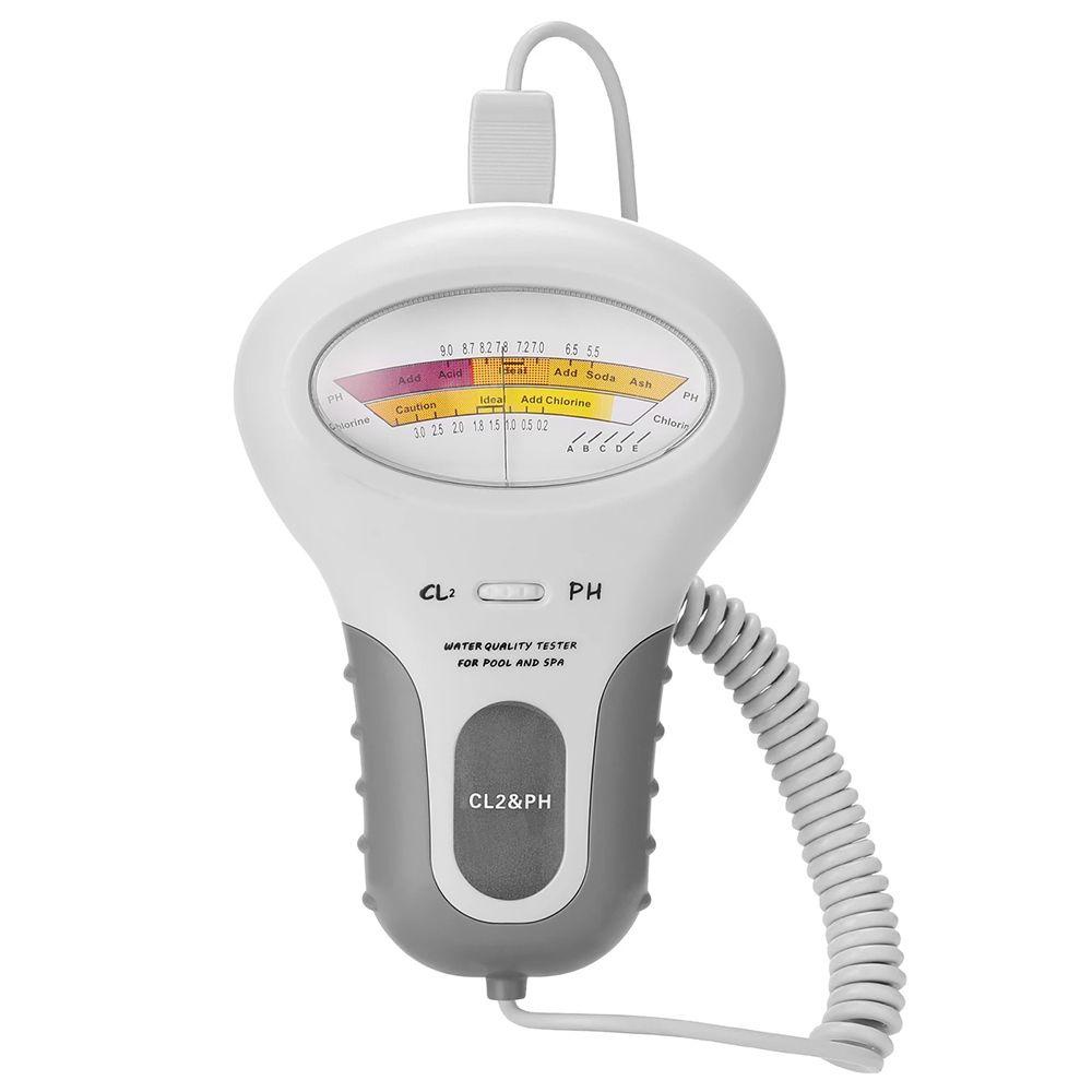 Solighter PH Chlorine Meter Tester Untuk Akuarium Kolam 2in1 Test Pen CL2 Ukur