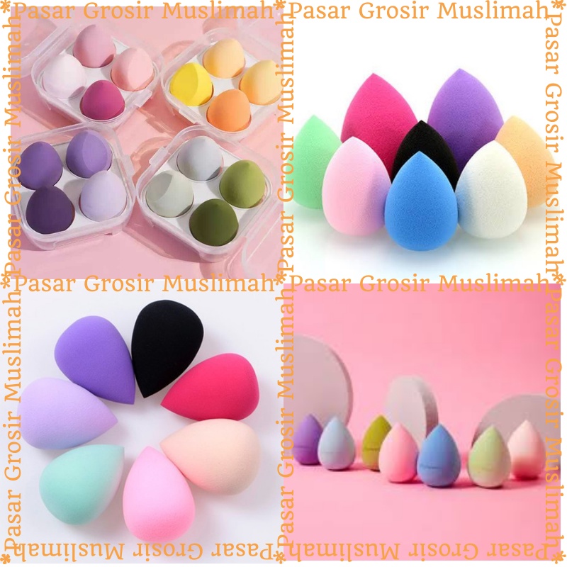 Beauty Blender Tear Drop Egg Spons Make Up colorfull Sponge Telur Alat Kosmetik Spons Telor