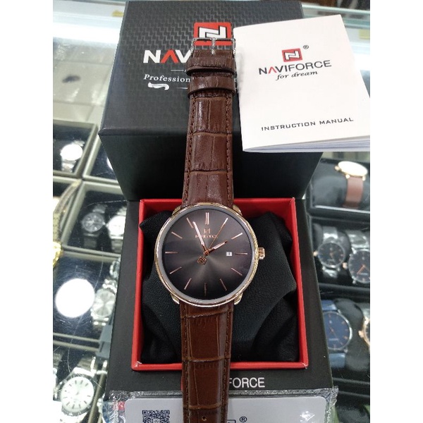 BEST SELLER JAM TANGAN PRIA NAVIFORCE NF3012 SUPER SLIM ORIGINAL 100%
