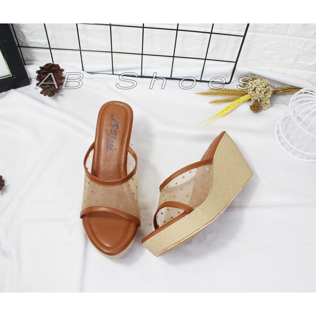 Sandal Wanita Wedges Kokop Jala