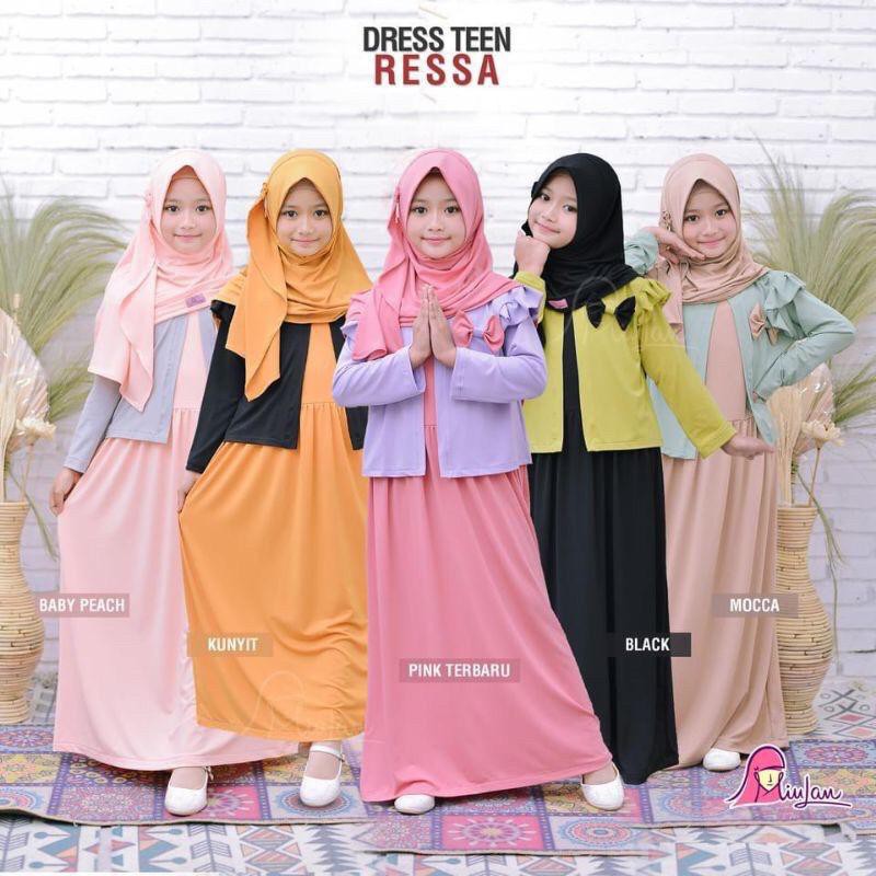GAMIS REMAJA CANTIK DRESS RESSA TEEN ORIGINAL MIULAN [BISA COD]