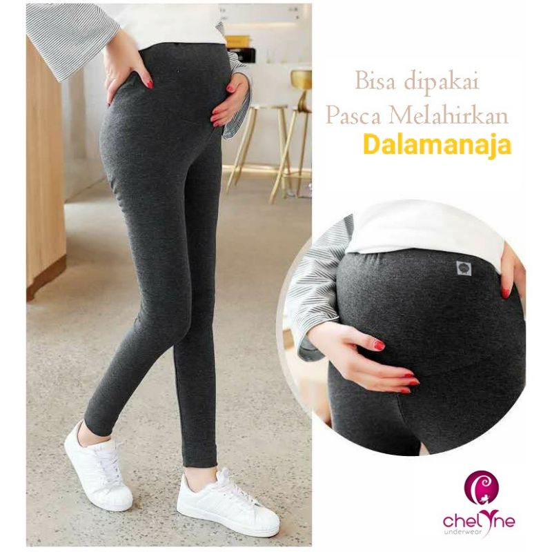 Chelyne legging hamil Panjang Highwaist HJ 133 Sangat Nyaman di Pakainya