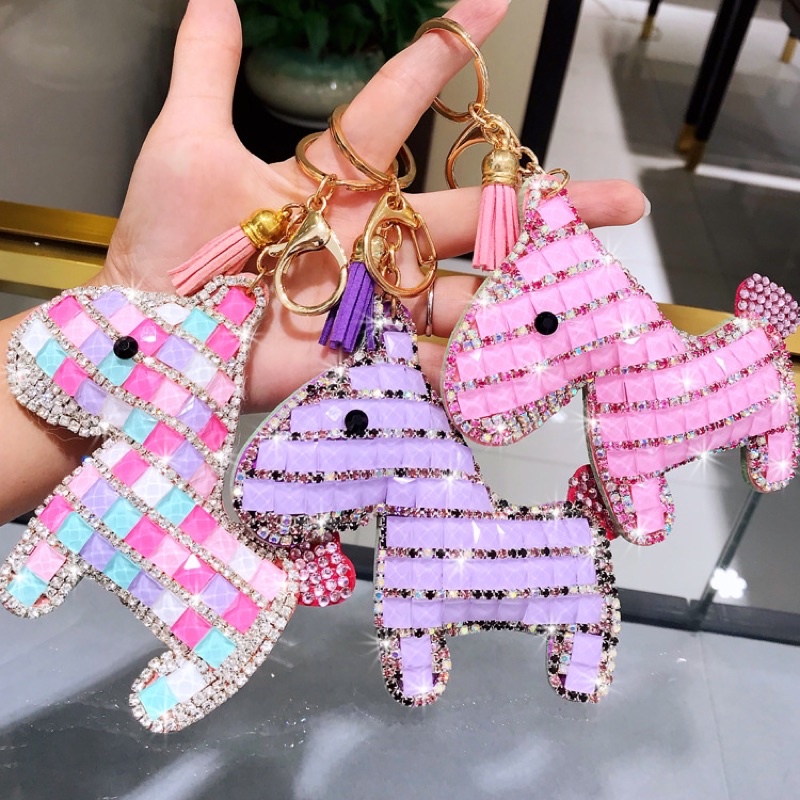 gantungan kunci mobil kuda horse blink Gantungan Kunci Mobil / Tas Handmade Bentuk Kuda Bahan Kulit Pu