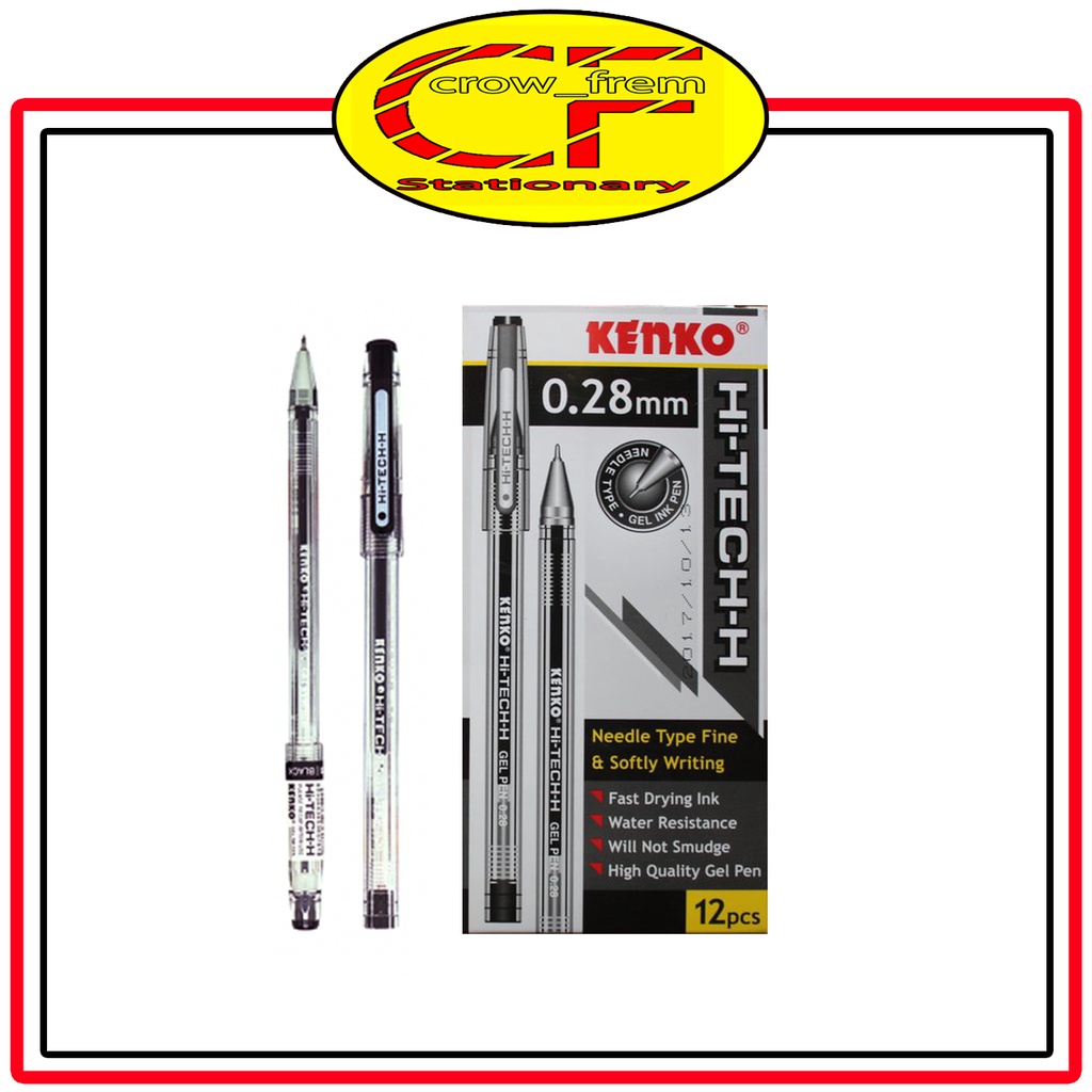 

Pulpen / Gel Pen Kenko Hi-TECH-H - 0.28 mm Hitam 1Lusin