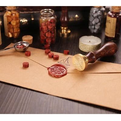 Sealing Wax Stamp with Wood Handle - Wreath Series