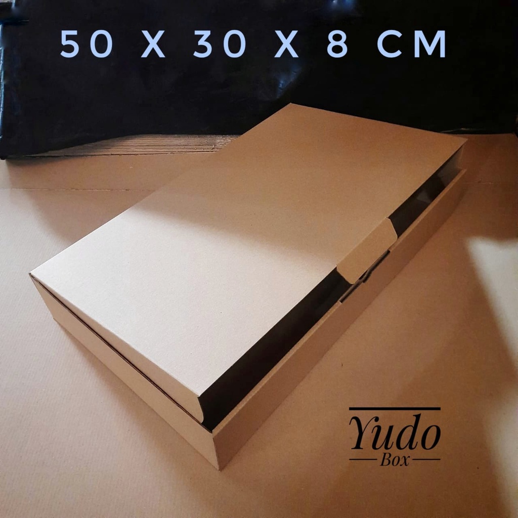 

Kardus karton uk. 50 x 30 x 8 cm...die cut box kotak Souvenir -dll