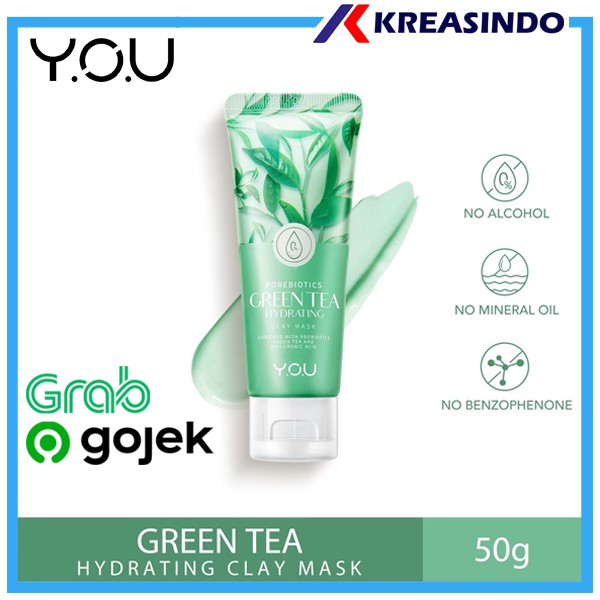 YOU Daily Skin Good Pore Biotics Greentea Hydrating Clay Mask Original