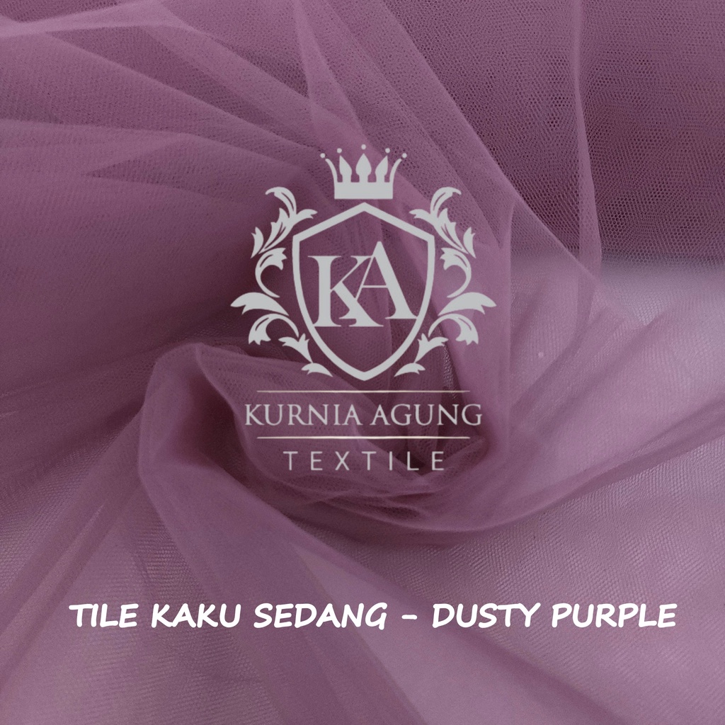 Tulle Bungkus Souvenir Bahan Tile Kaku Sedang Meteran Warna DUSTY PURPLE Lebar 1.25m