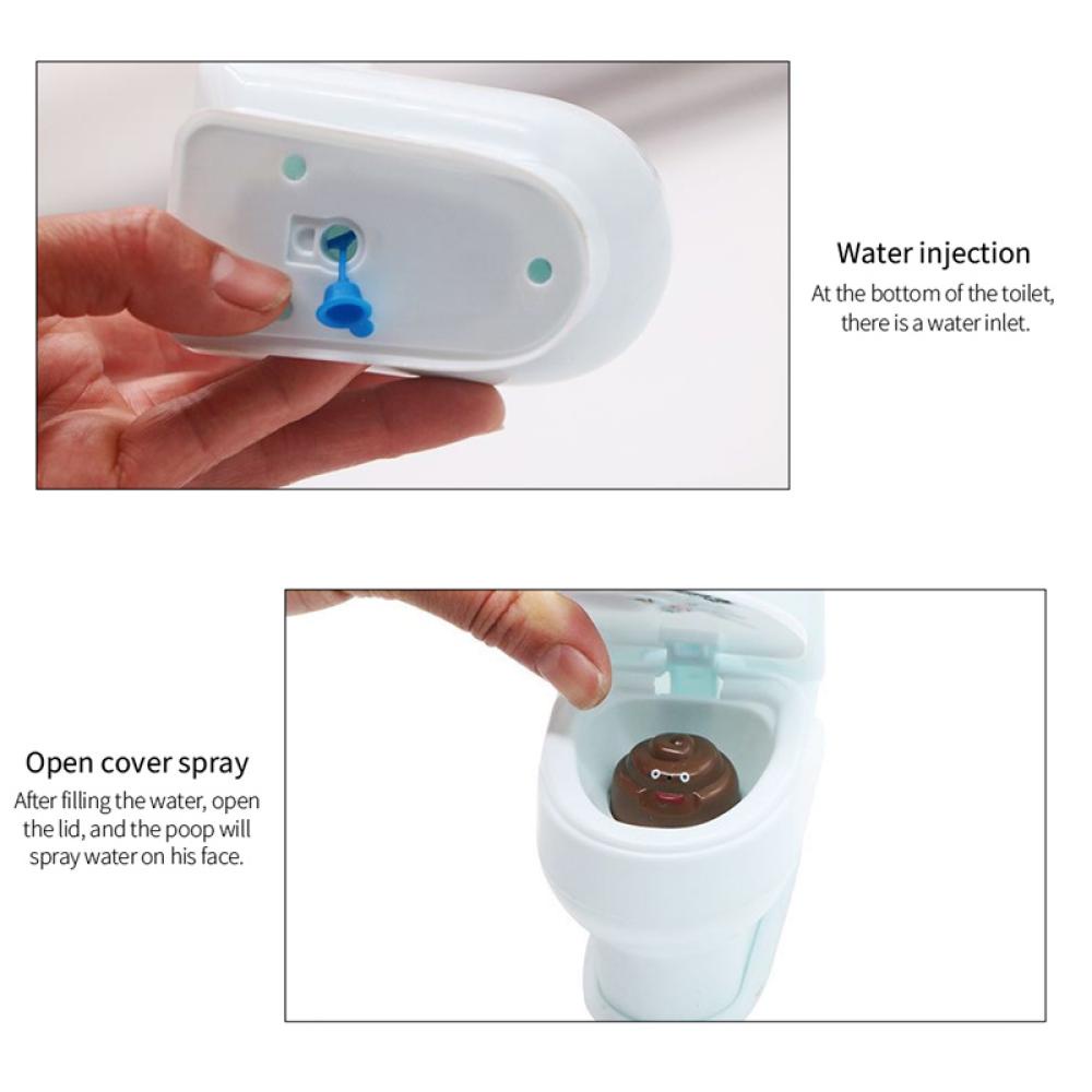 Timekey Mainan Simulasi Toilet Mini Semprot Air Untuk Lelucon Halloween A7W8